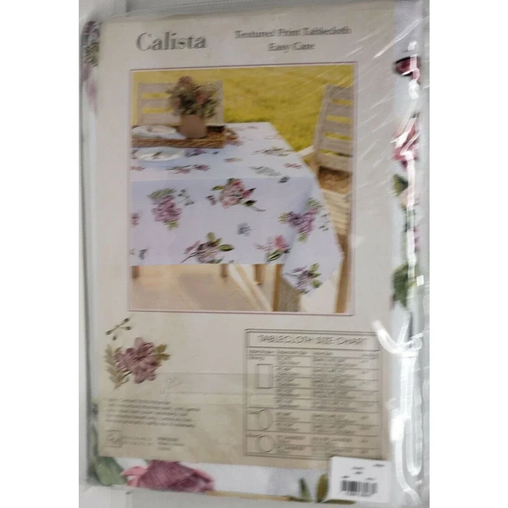 Textured Printed Fabric Tablecloth,60